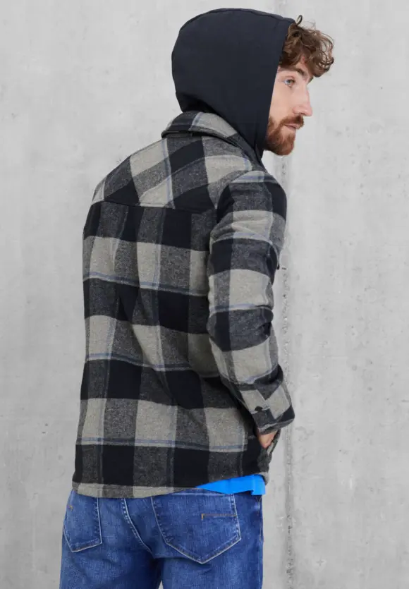 Overshirt mit Sweatkapuze - deep navy blue