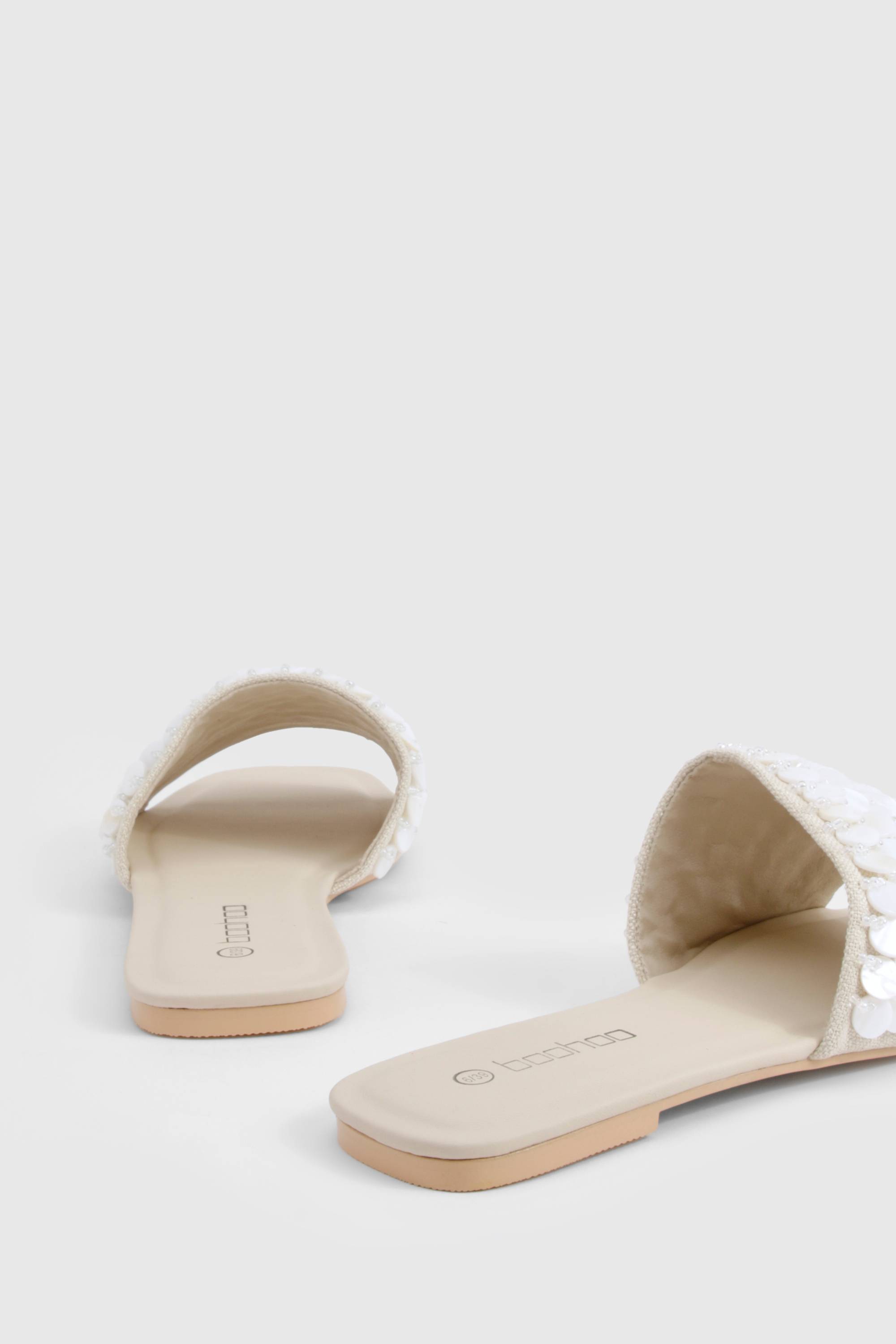 boohoo Sandales à Détail en Coquillage