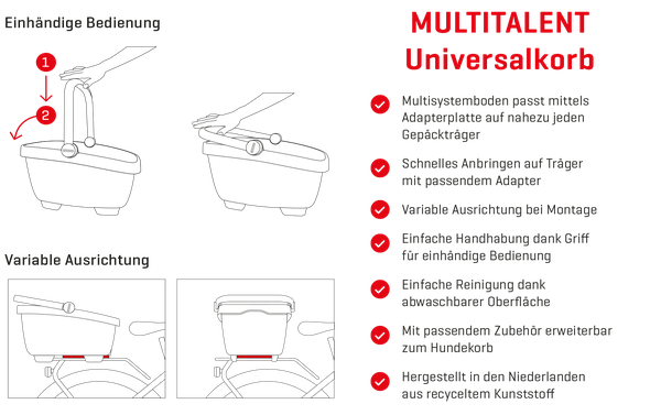 MULTITALENT Universalkorb  anthrazit