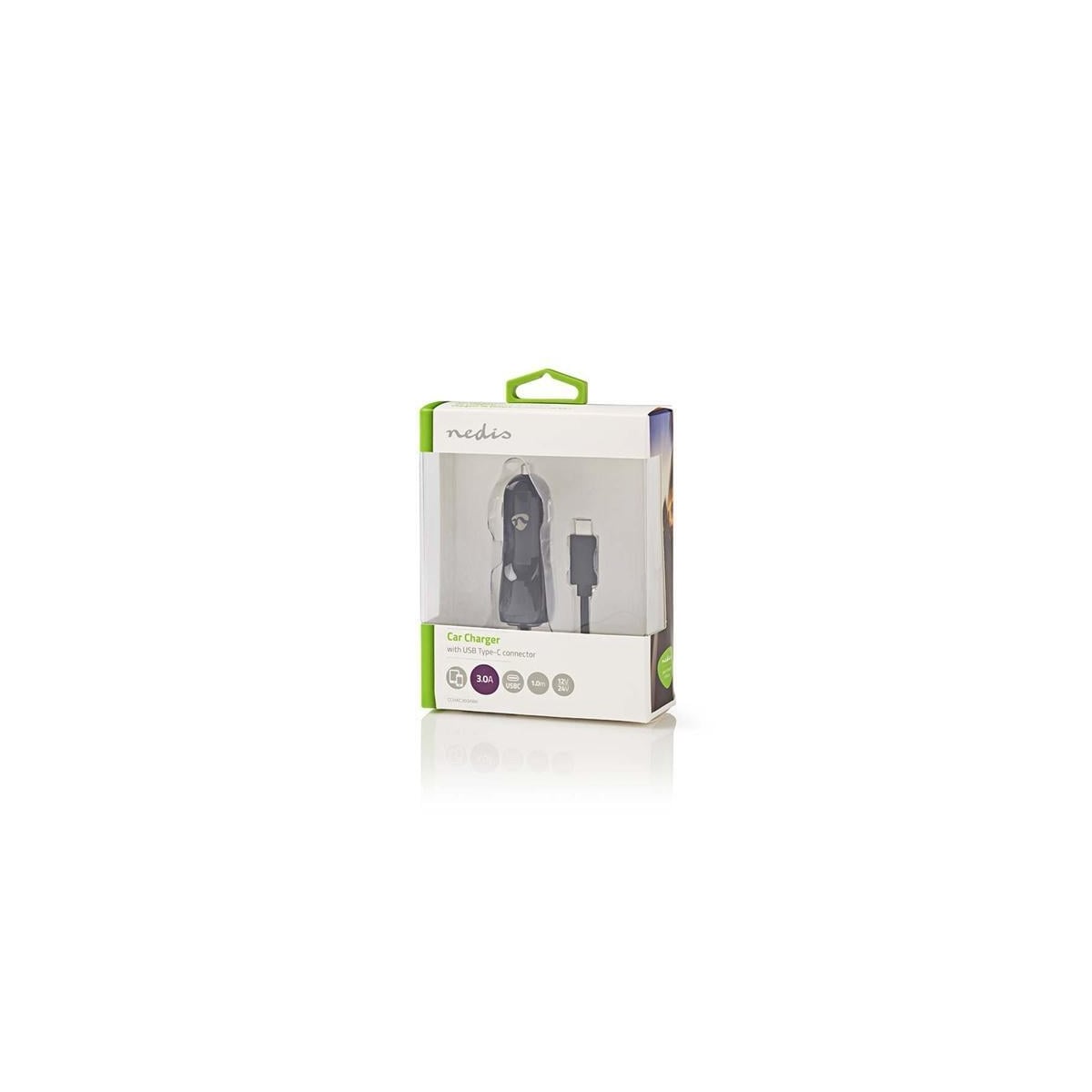 Nedis Billader | 18 W | 1x 3.0 A | Antall utganger: 1 | USB-C™ (Fast) Kabel | 1.00 m | Single Voltage Output