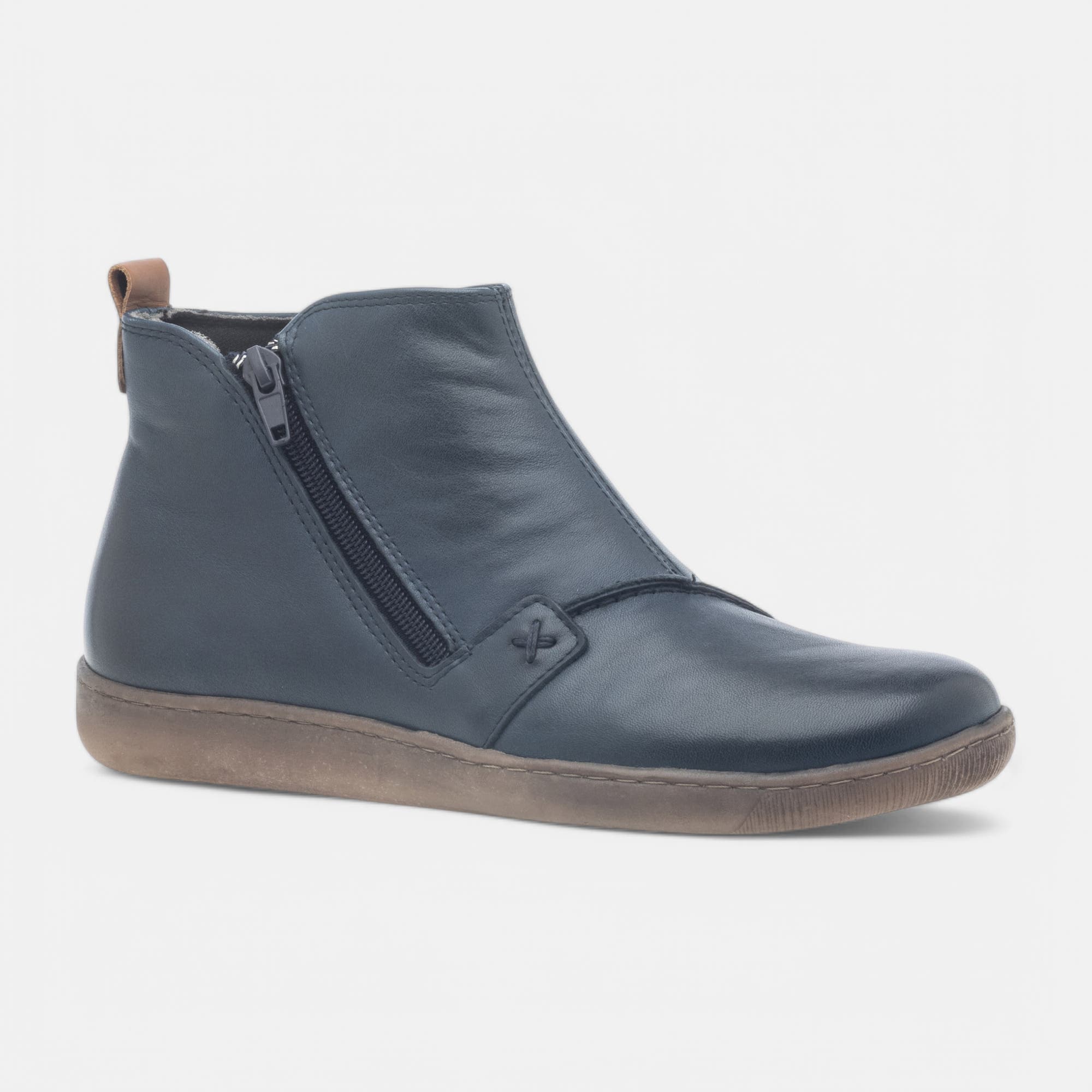 Bottines Femme en cuir bleu
