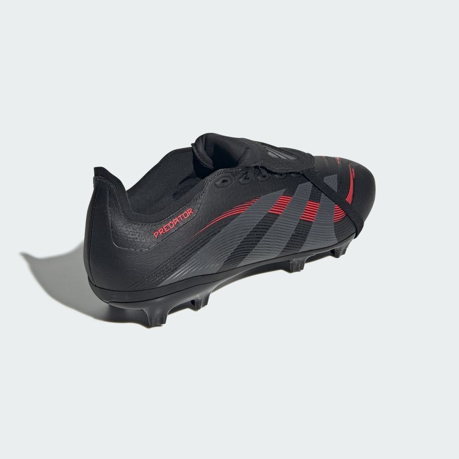 adidas Predator League Fold-over Tongue FG/AG Stealth Victory - Noir/Gris/Lucid Red