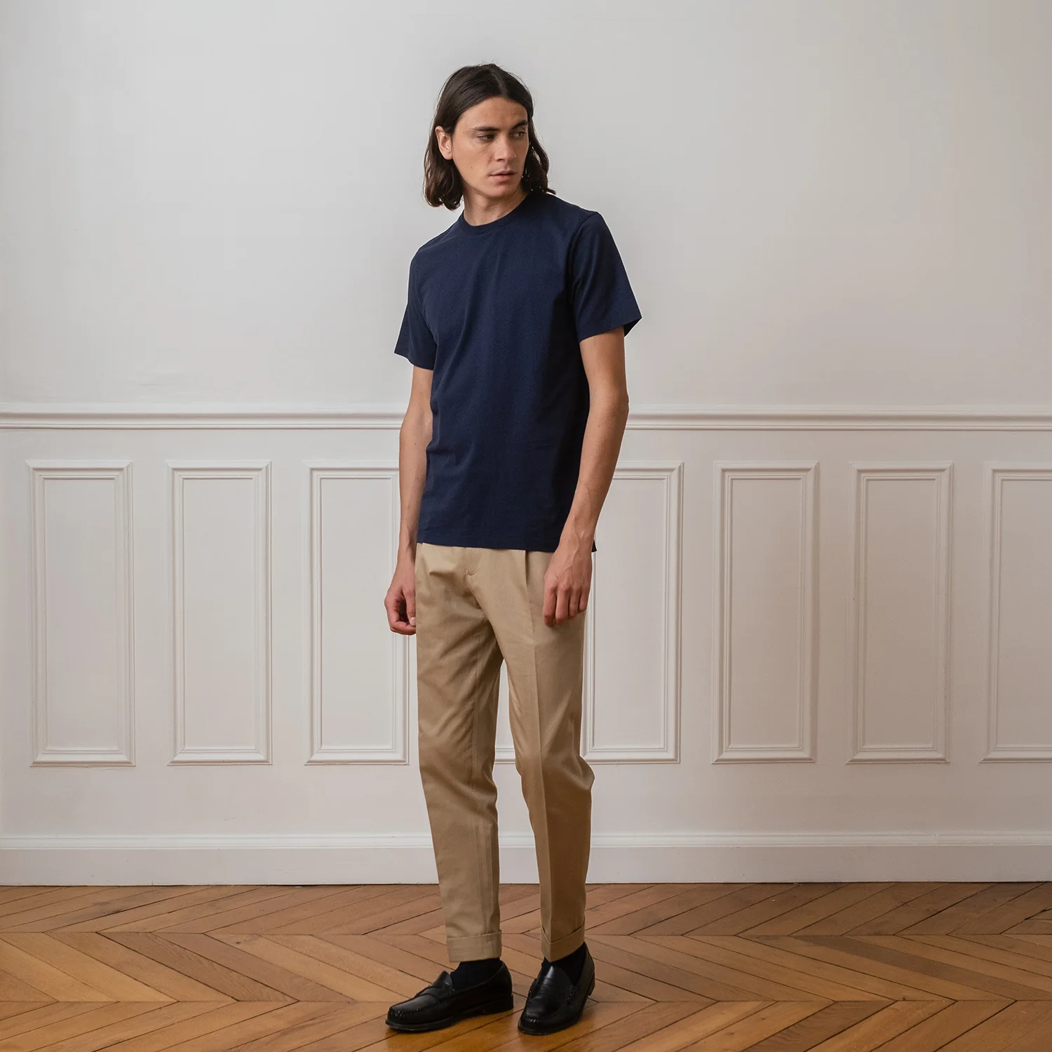 Navy organic cotton T-shirt
