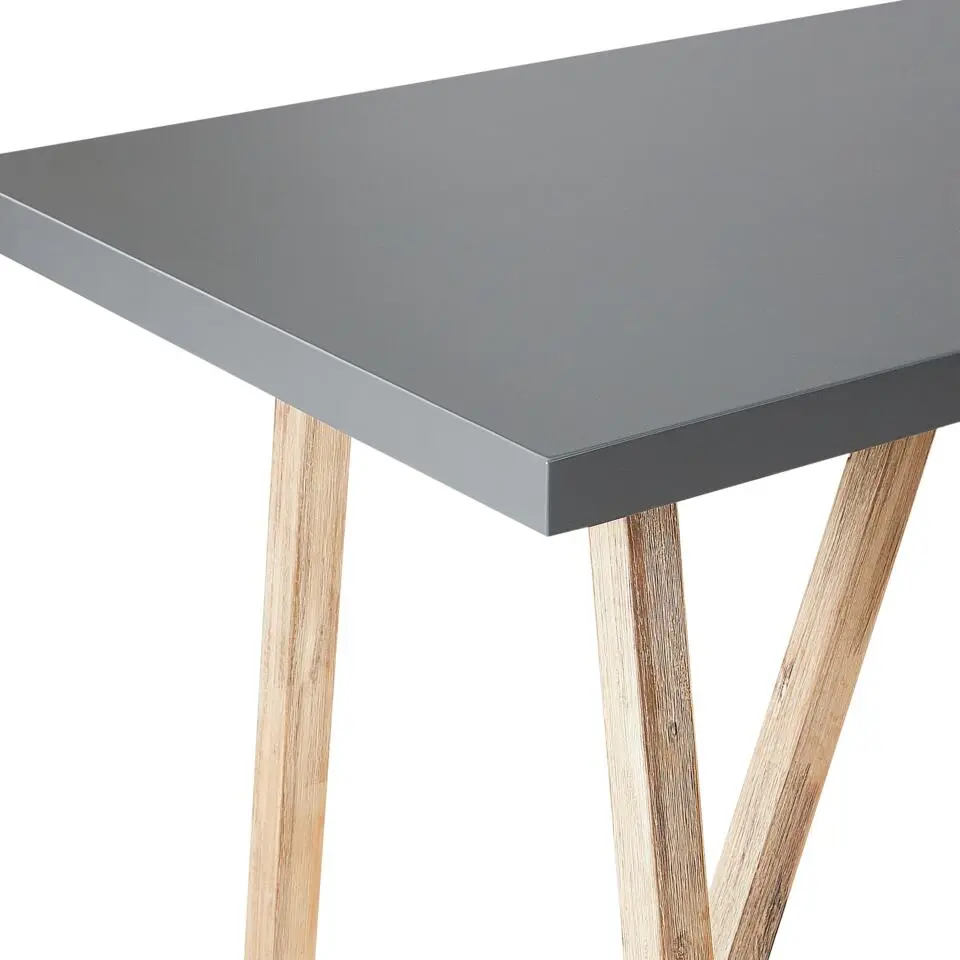 TALAMONE - Tuintafel - Lichthout/Grijs - 140 x 70 cm - Vezelcement