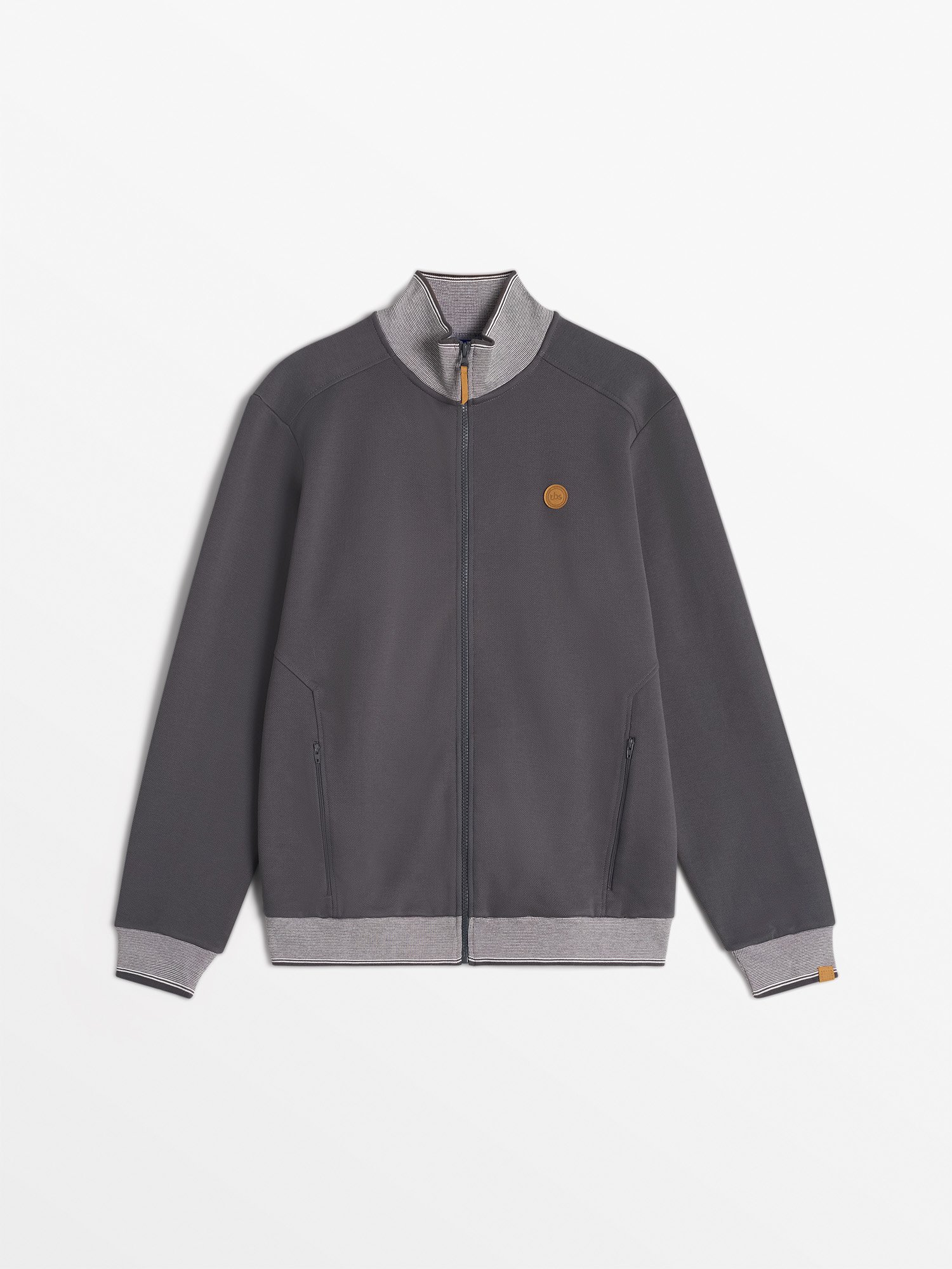 Gilet Homme Col Montant Gris