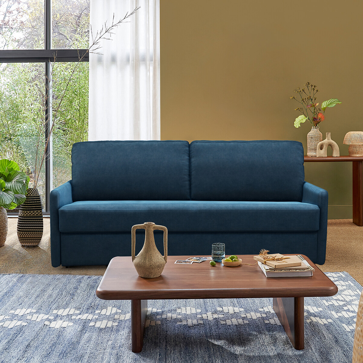 LA REDOUTE INTERIORS<br>Cama Fluweel, espuma Marta