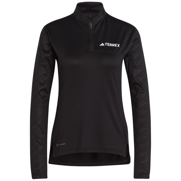 T-shirt randonnée ADIDAS W MT HALF ZI LS BLACK