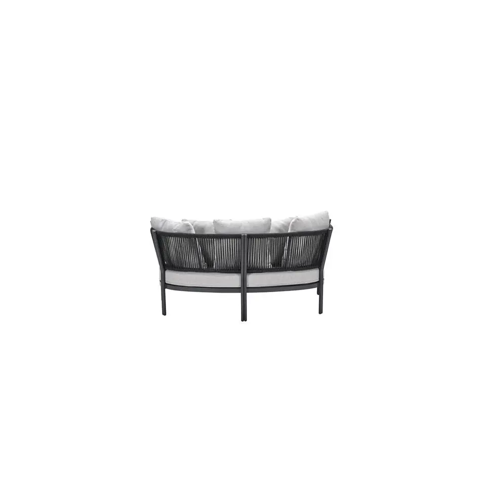 San Remo divanbed - carbon black - rope lava zwart - valley sand