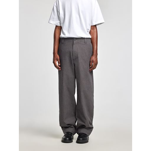 Annarr Storm Pinstripe Bukser, Dark Gull Gray, 34