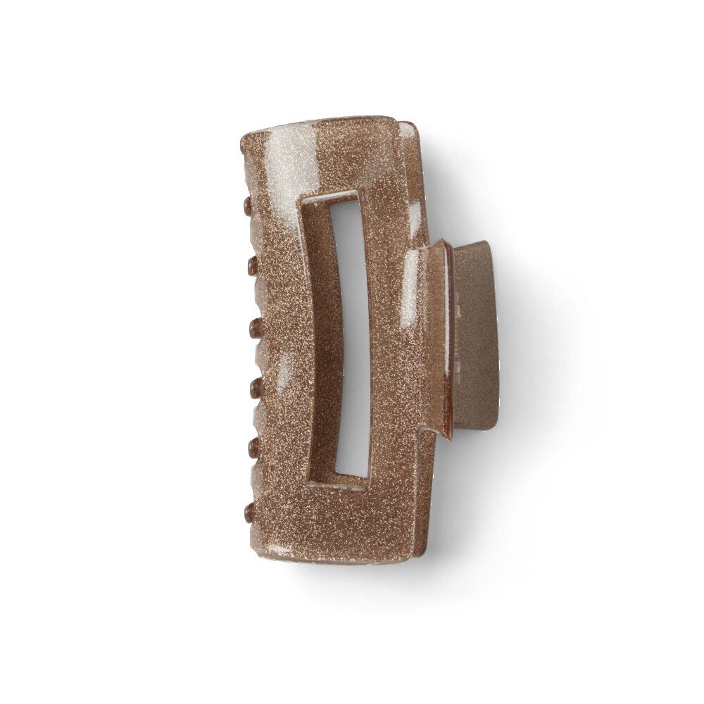 Pince cheveux crabe marron pailleté L10cm