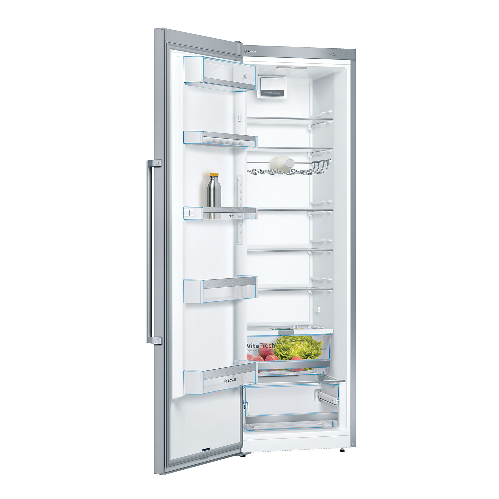 BOSCH Stand-Kühlschrank KSV36BIEP - Edelstahl - E