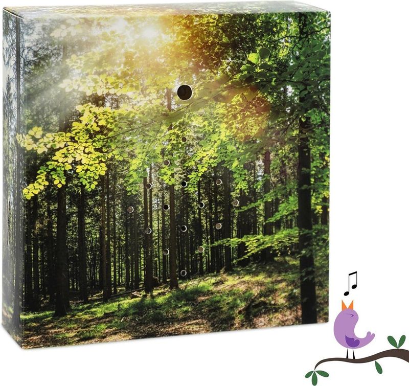 Vogelhuisje met geluid - Vogelgeluiden huisje - Vogelhuis decoratie - Tuin - Balkon - Natuurgeluiden - Cadeau dierenliefhebber