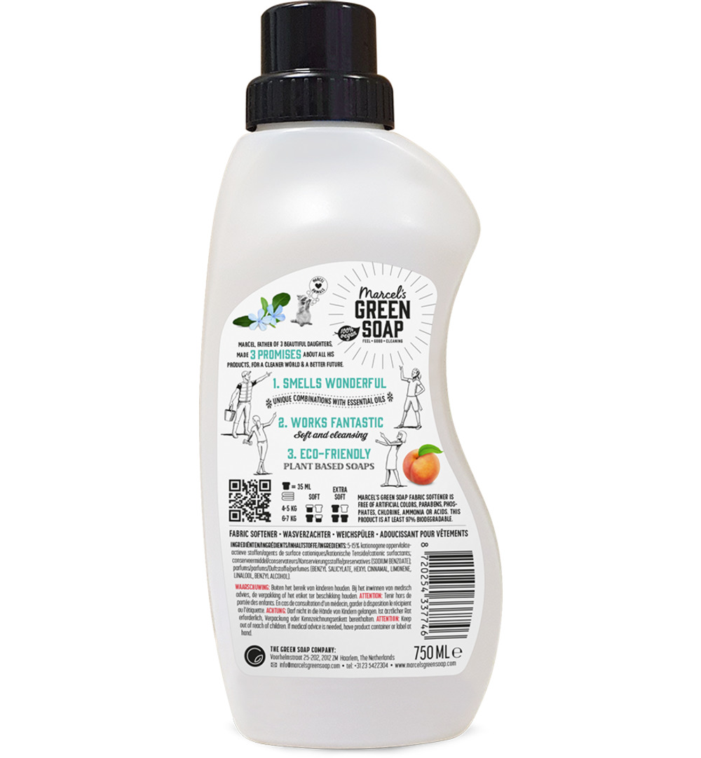 Marcel’s Green Soap Wasverzachter Peach & Jasmine (750 ml)
