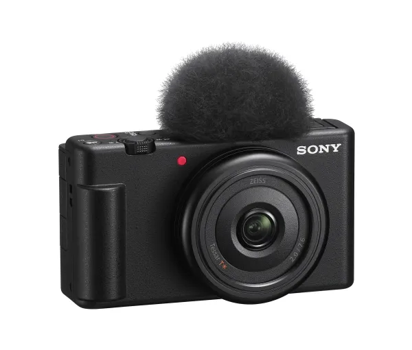 Sony ZV-1F - Digitalkamera - kompakt - 20.1 MP - 4K / 30 fps - ZEISS - Wi-Fi, Bluetooth - sort