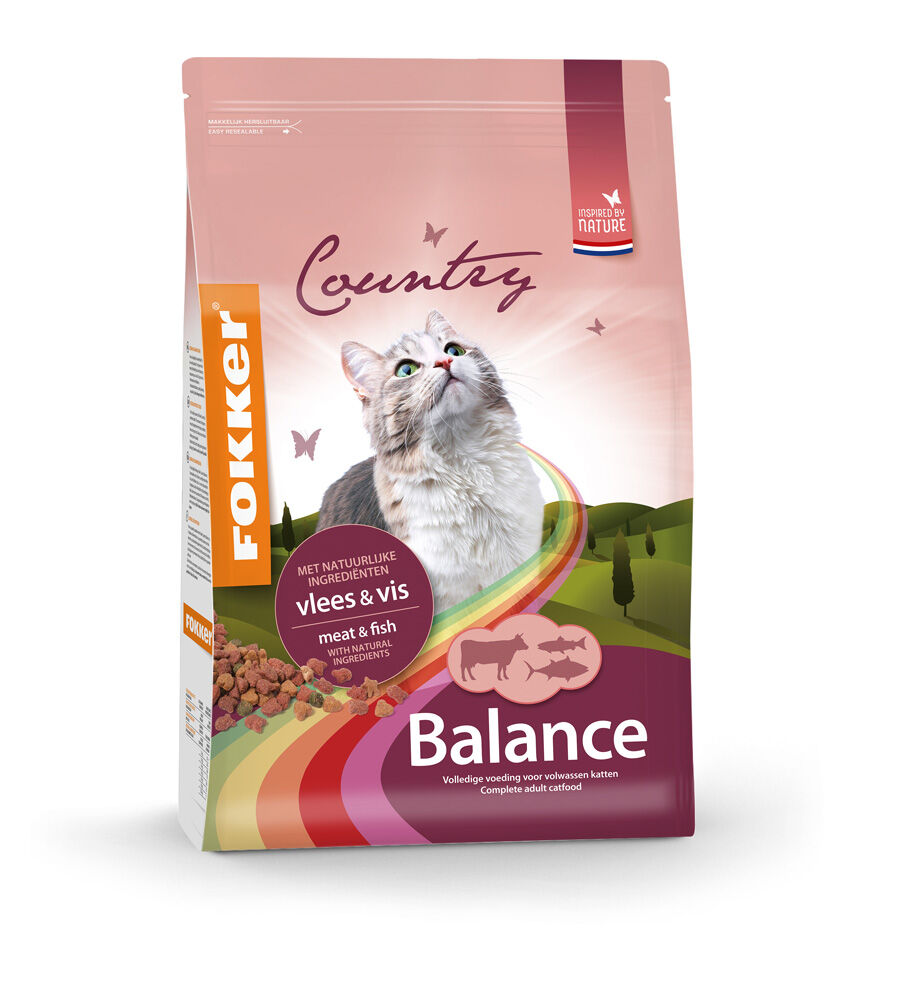 Fokker Country Balance - Kattenvoer - 10 Kilogram - vis, gevogelte, rund
