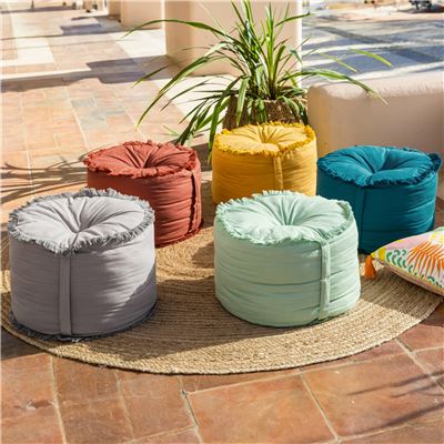 Pouf frangé