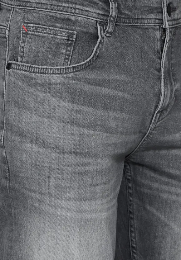 Graue Regular Fit Jeans - mid grey wash