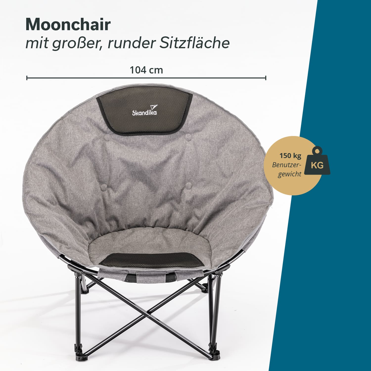 Skandika Kupari Moonchair XL Campingstoel - Grey