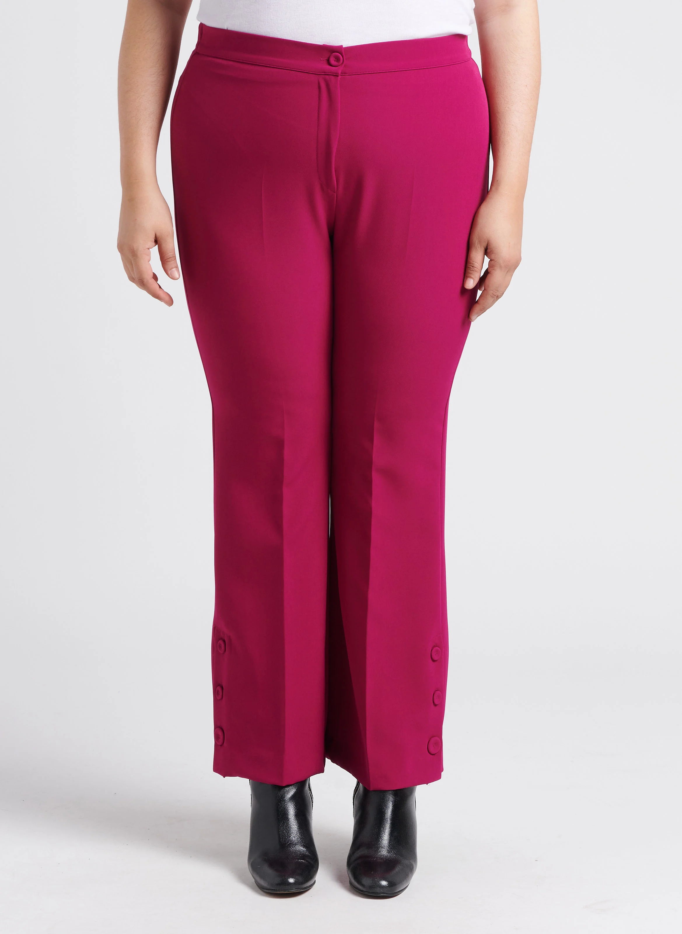 ROBIN - Pantalon droit taille haute | Violet