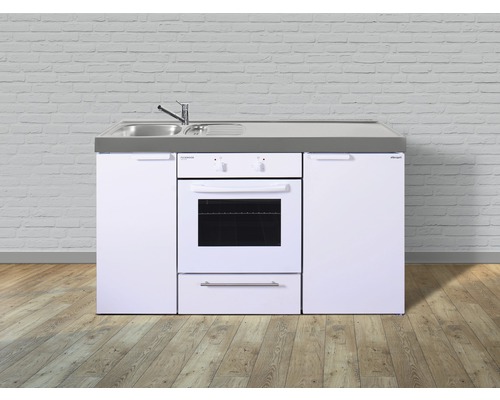 Stengel keukens, enkele keuken met apparatuur, Kitchenline 150 cm, hoogglans wit, voorgemonteerd, linker uitvoering, 1115000506100