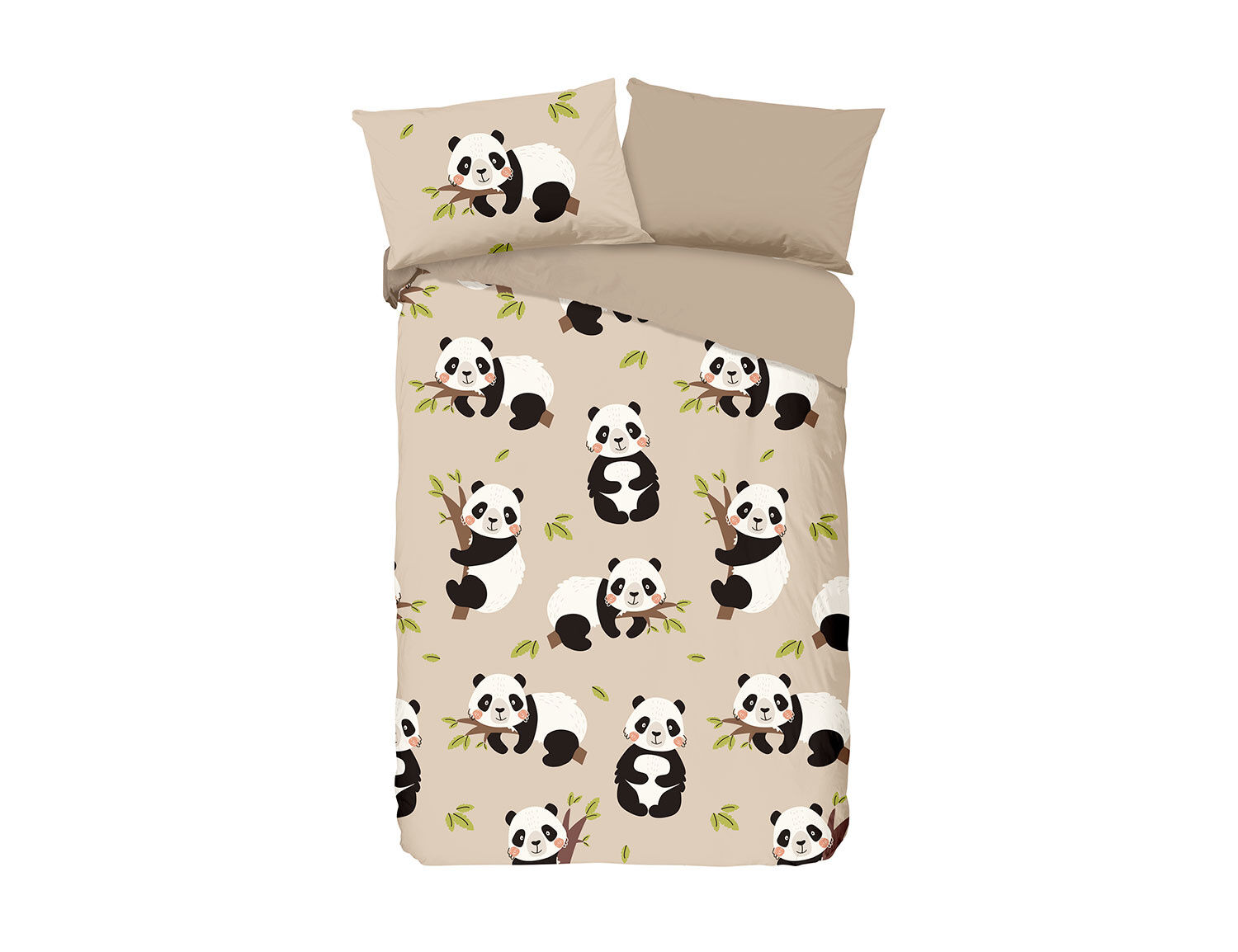Bettwäsche mit niedlichen Pandabären