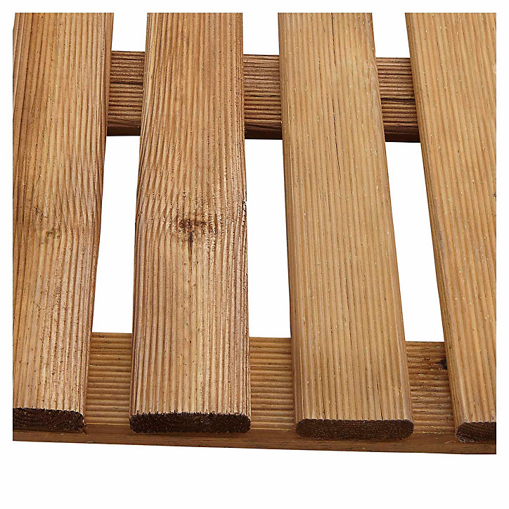 Dalle de terrasse pin marron Blooma Adige 40 x 40 cm