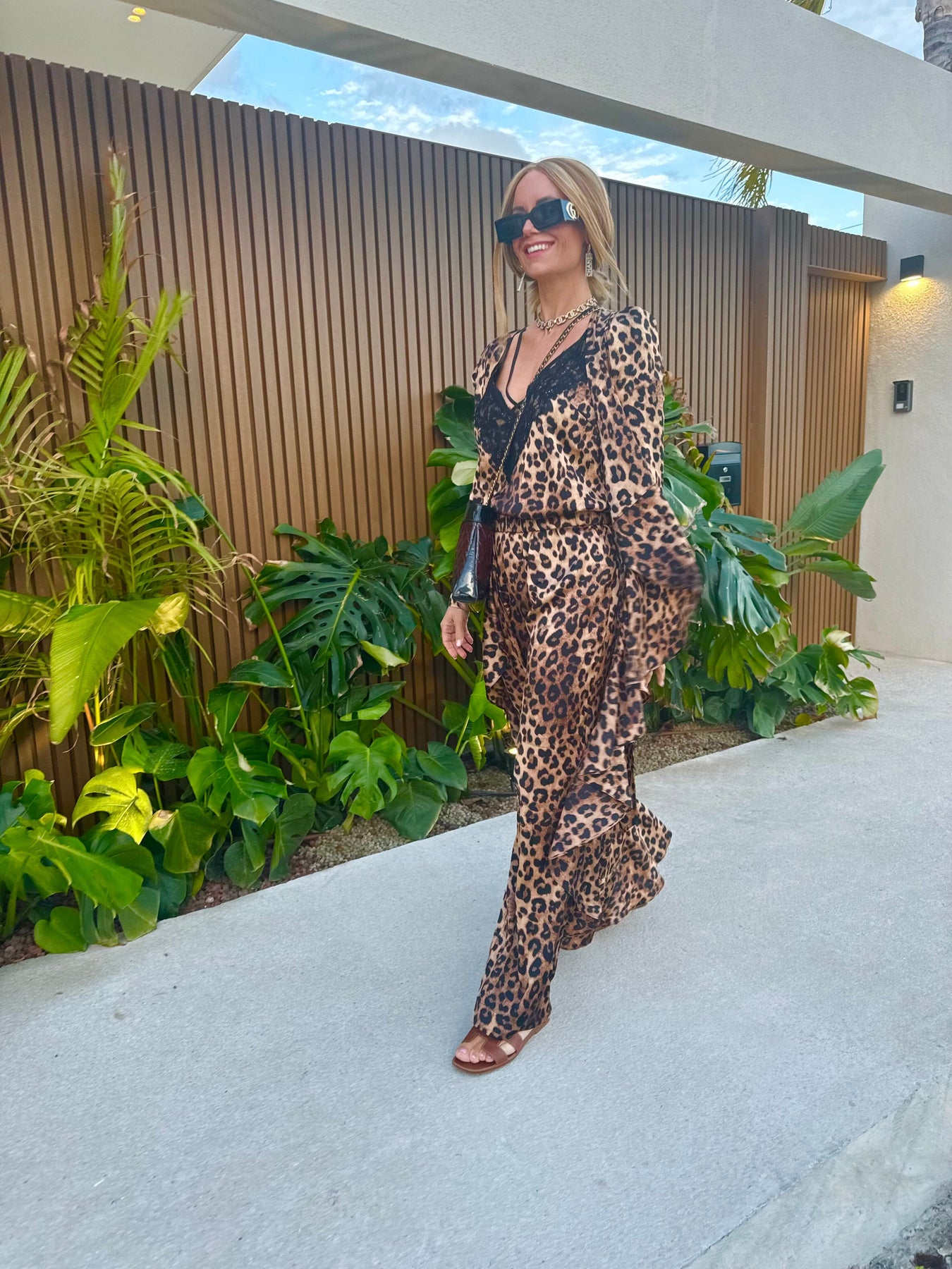 Valentin Studio String Leopard Top