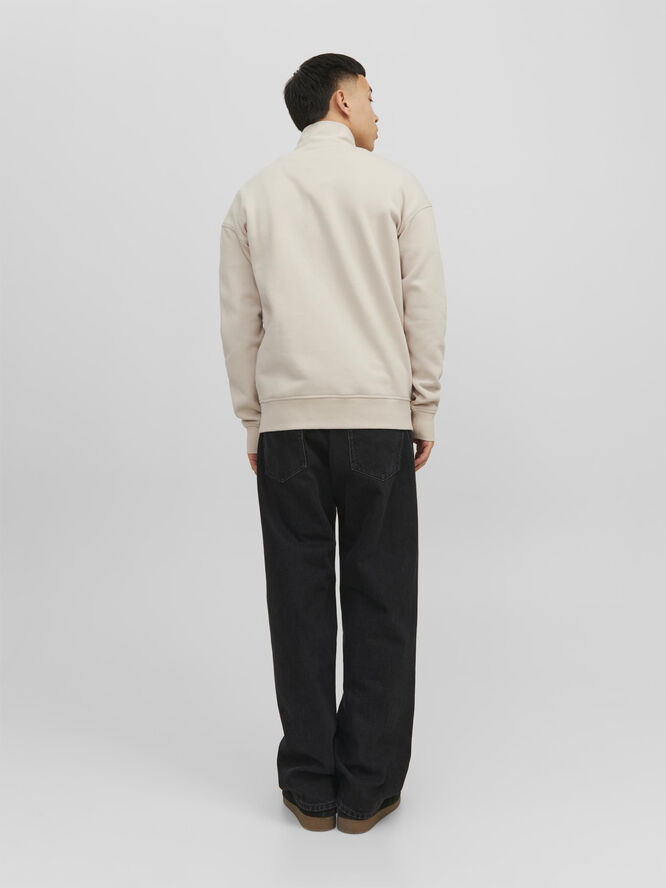 Jack & Jones JORVESTERBRO SWEAT QUARTER ZIP HN N Moonbeam