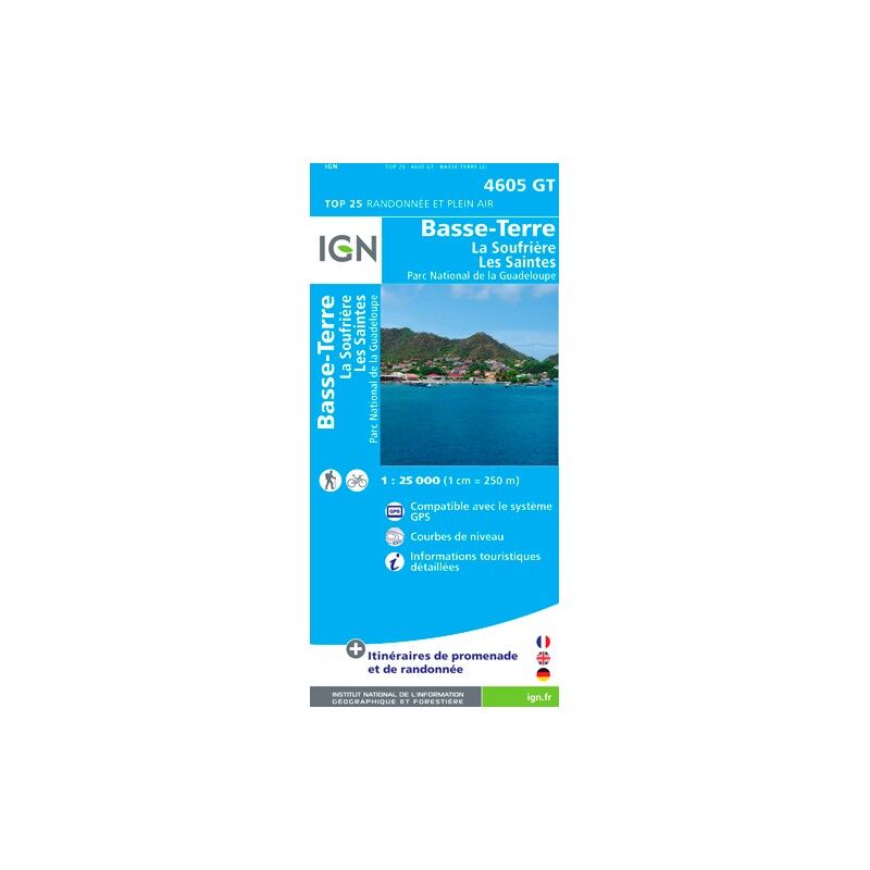 Basse Terre - Soufrière - Les Saintes - Carte topographique