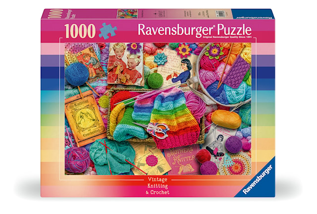Vintage strikke- og heklepuslespill 1000 brikker, Ravensburger