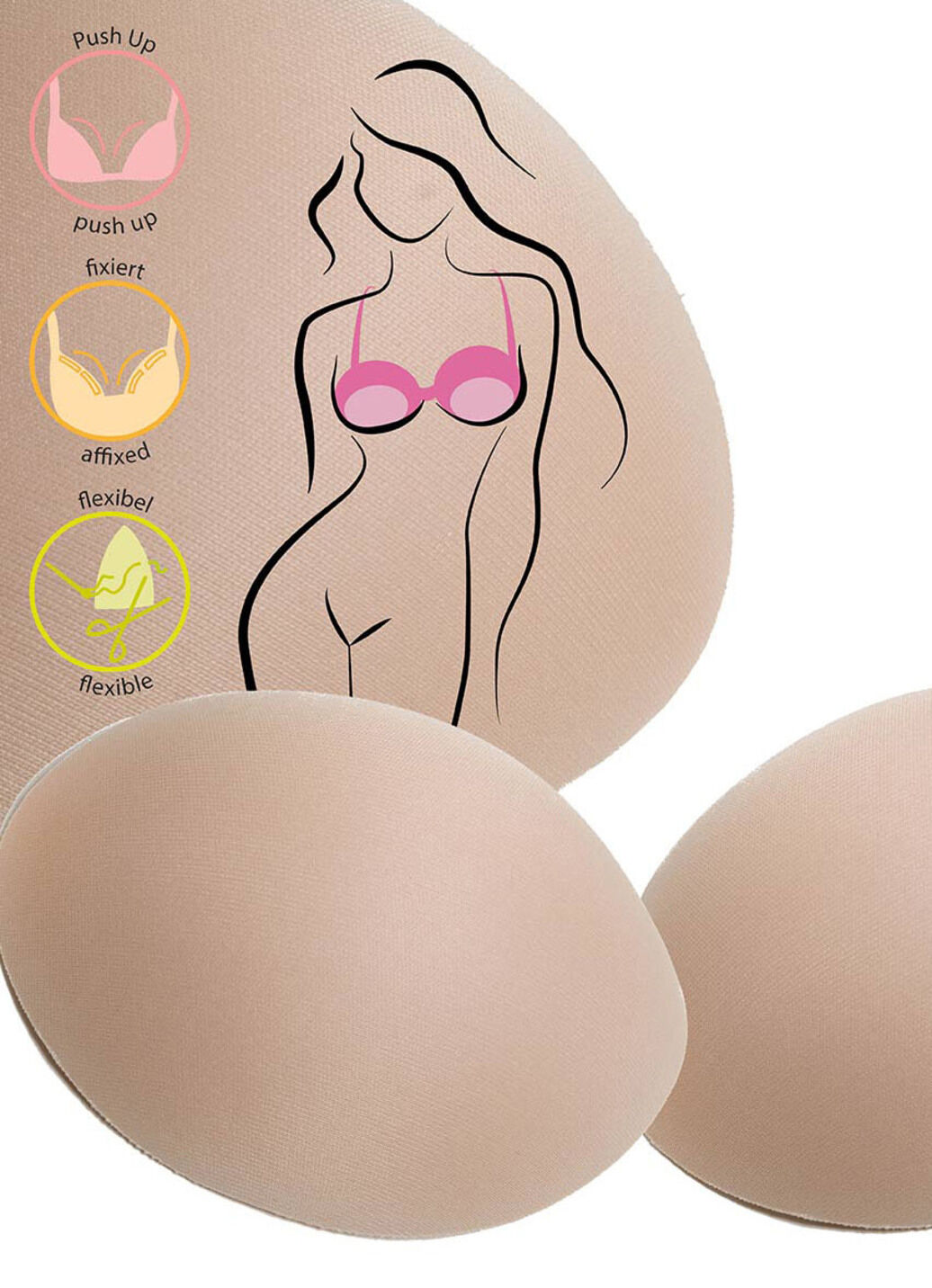 Miss Perfect Wow 2 Go-Eine-Größe-mehr-BH-Einlagen