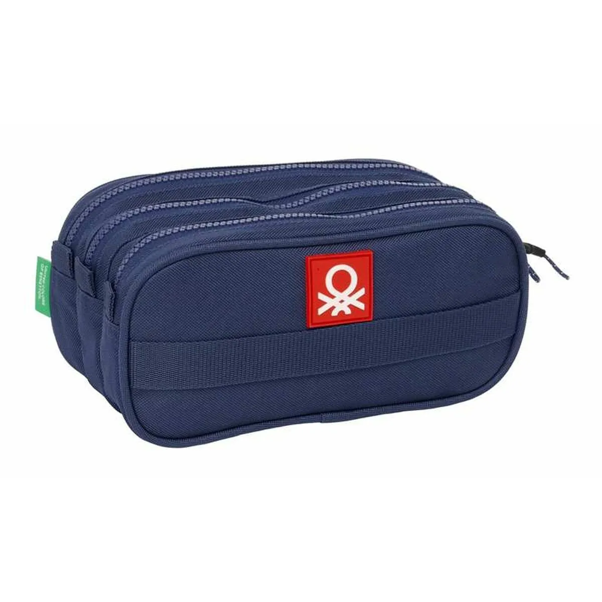 Benetton Trousse Fourre-Tout Triple Rouge/Vert