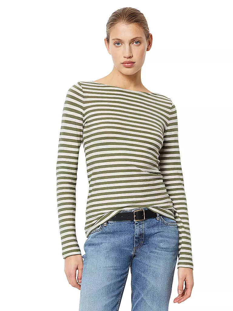 MARC O'POLO Langarmshirt olive