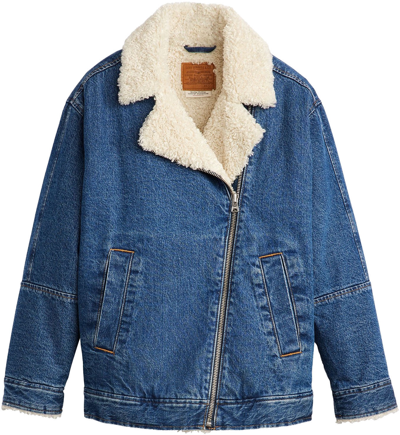 Levi's® Jeansjacke »SHERPA FLIGHT JACKET« ohne Kapuze mit Sherpa-Futter