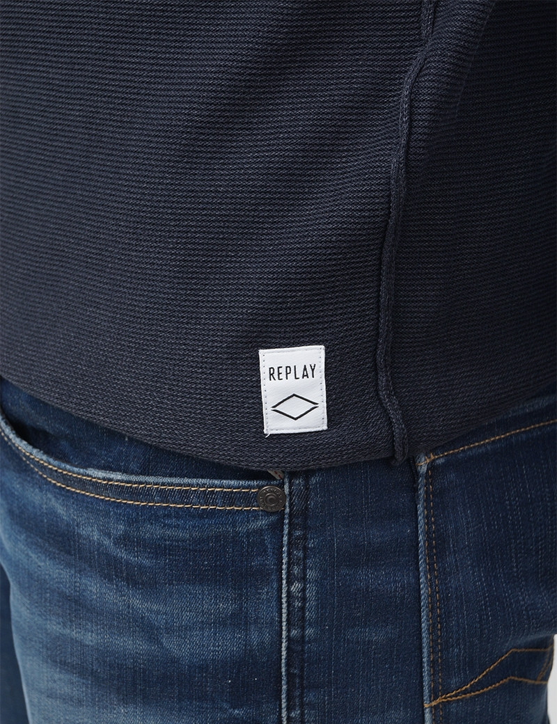 REPLAY PULL MAILLE REGULAR DARK NAVY
