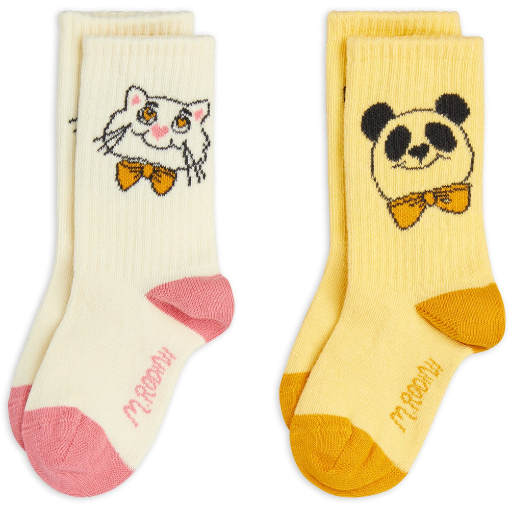 Køb Mini Rodini Multi Cat & Panda 2-Pak Strømper