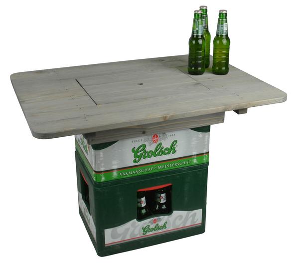 Esschert Holz-Bierkistentisch-Aufsatz mit