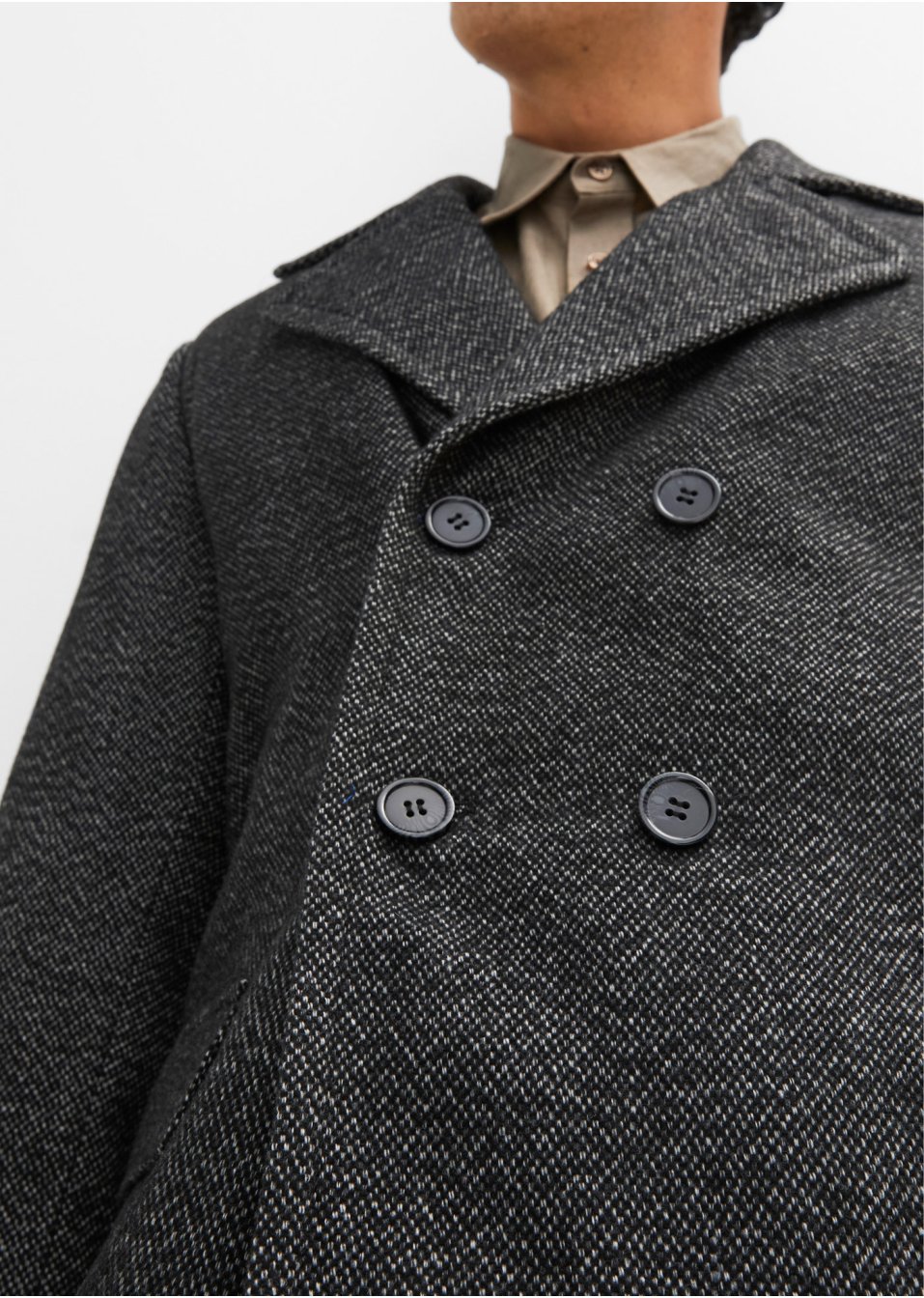Veste caban en imitation laine