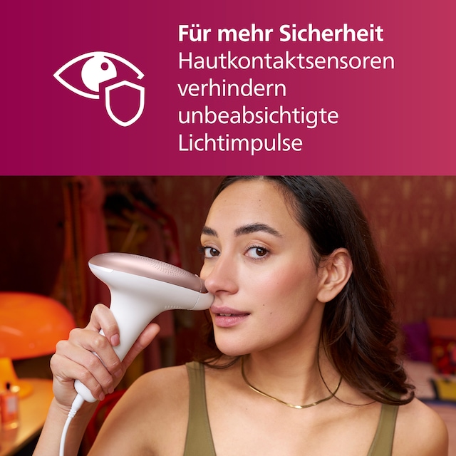 Philips IPL-Haarentferner »Lumea S7000 BRI921/00« 250.000 Lichtimpulse 2 Aufsätze (Körper und Gesicht), inkl. Präzisionstrimmer