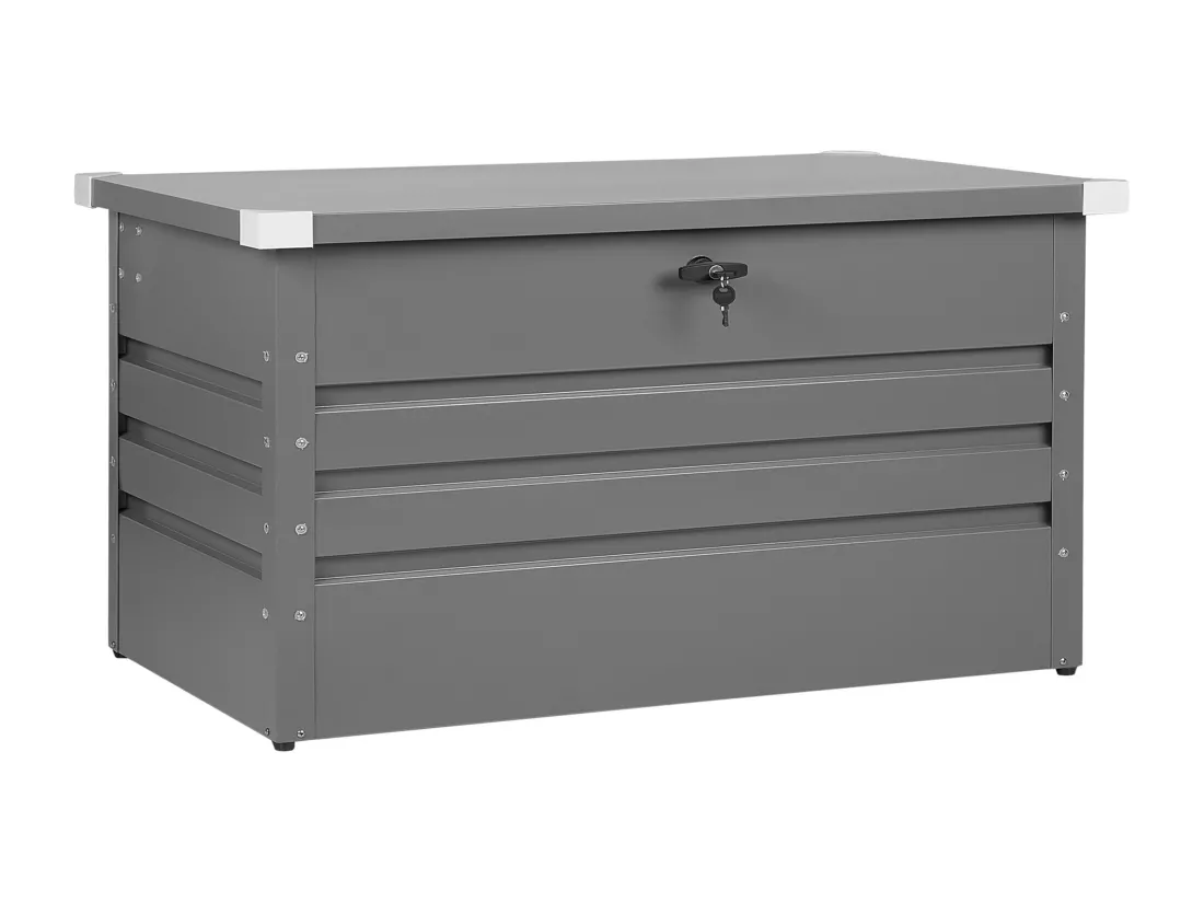 Coffre de rangement CEBROSA Métal 132 cm 62 cm Gris