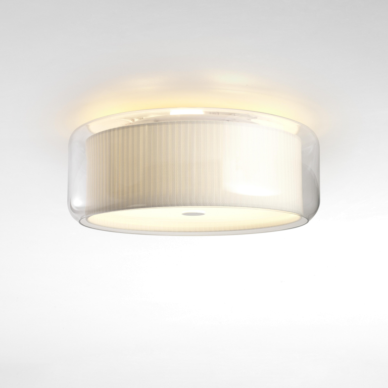 Marset Mercer C plafondlamp Ø44 naturel katoen