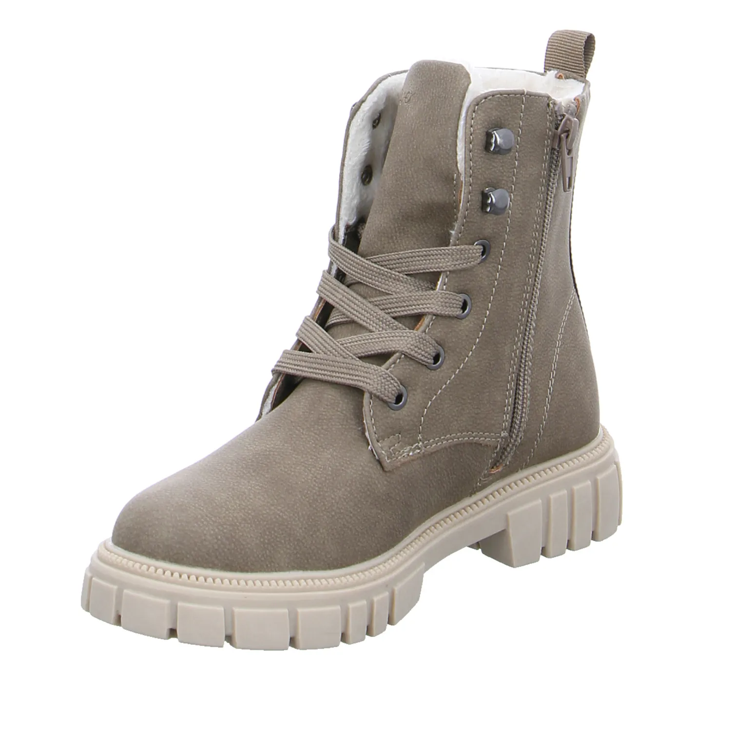 S.OLIVER Mädchen-Winter-Bottine Taupe Lederimitat  Bootie