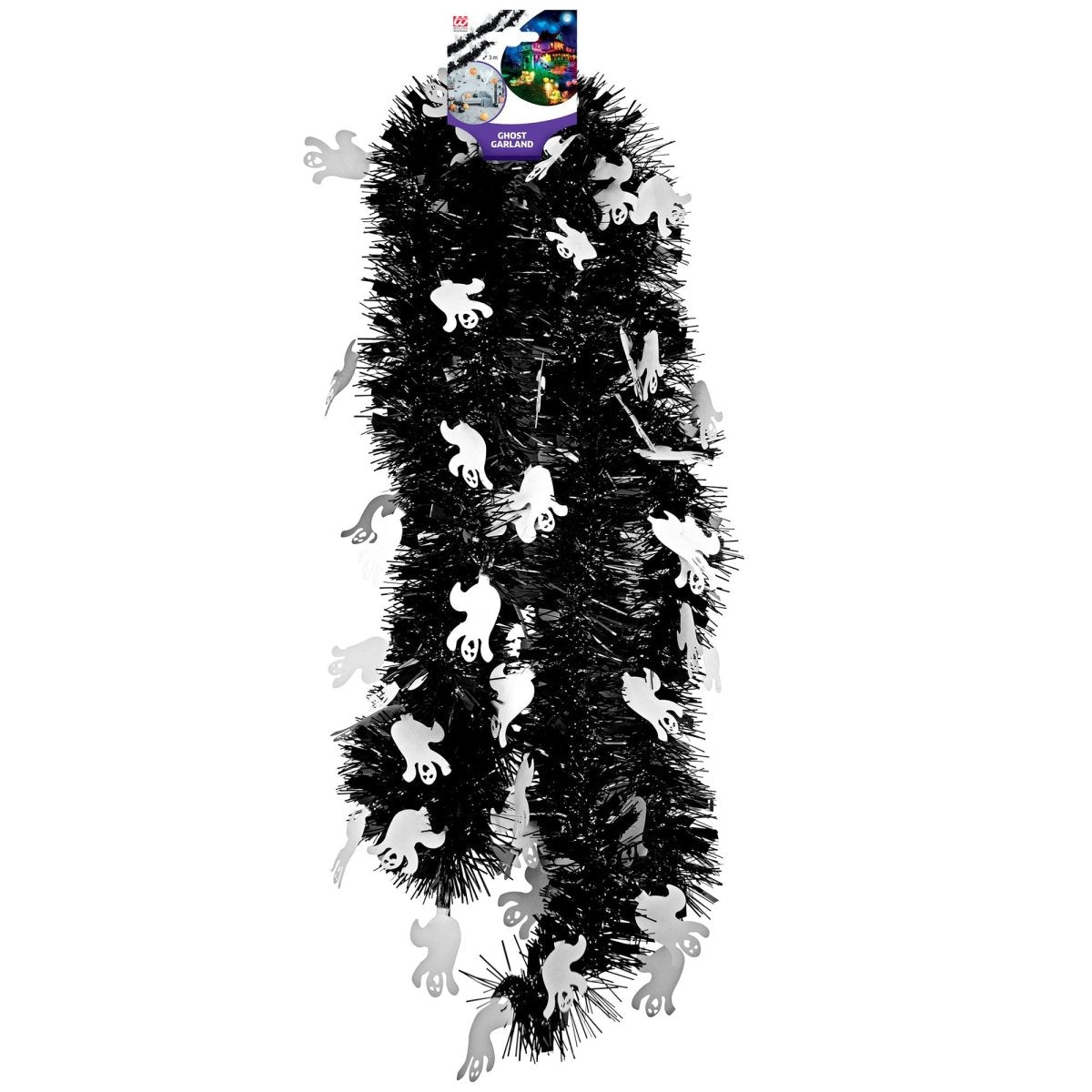 Halloween Slinger Zwart Wit Spook 3m