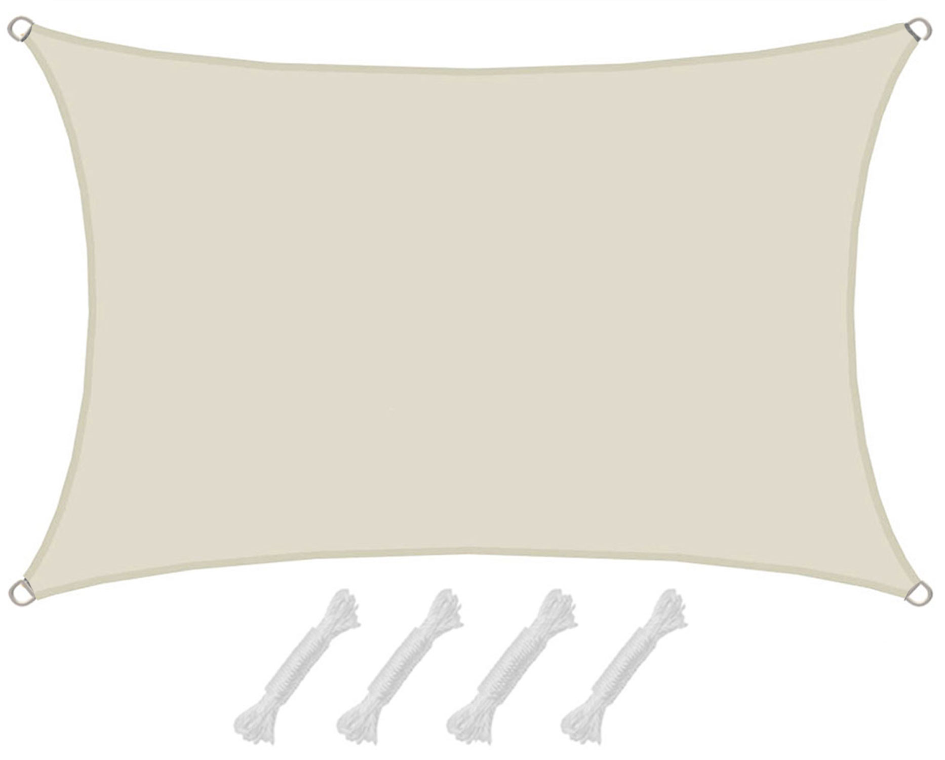 AMANKA 1x2m beige Polyester waterdicht schaduwdoek