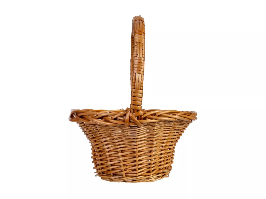 Panier en osier marron 21x21x11/26h cm
