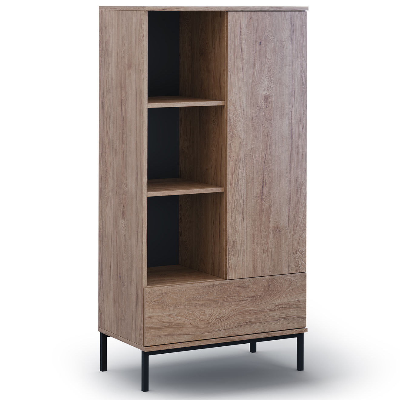 Cosmopolitan Design Bibliothèque Query brun - 70x41x140 cm