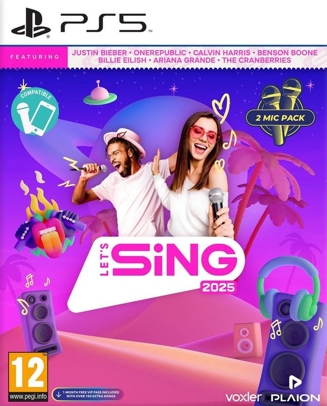 Let's Sing 2025 + 2 Microfoons - International Edition - PS5