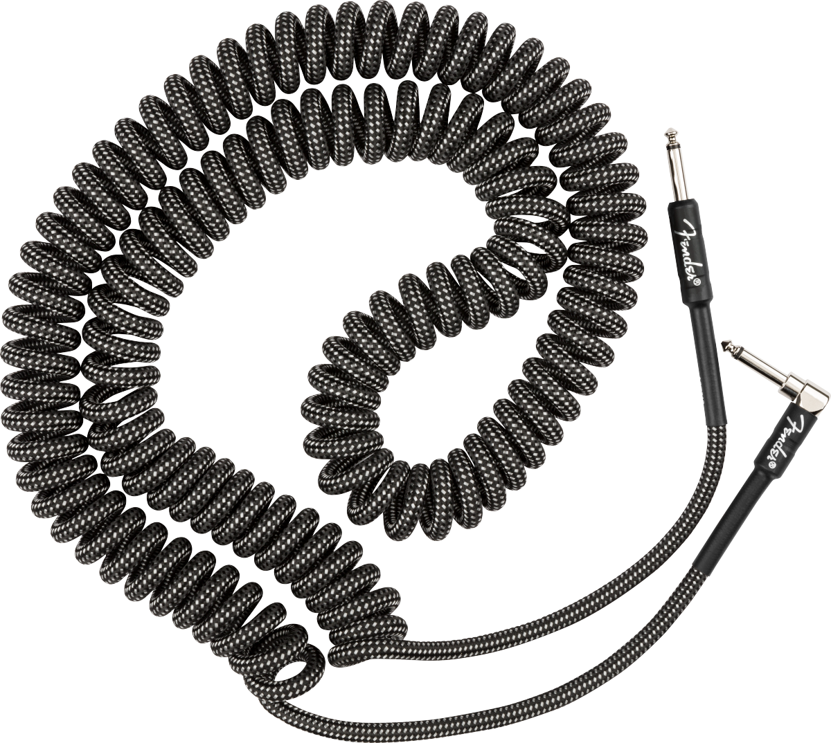Fender Professional Cables coil cable 9 m grijs tweed recht en haaks