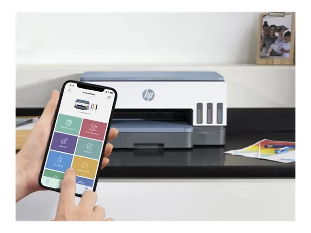 HP Smart Tank 7006 All-in-One - Multifunktionsprinter - farve - blækprinter - kan genopfyldes - 216 x 297 mm (original) - A4/Legal (medie) - op til 13 spm (kopiering) - op til 15 spm (udskriver) - 250 ark - USB 2.0, Wi-Fi(ac), Bluetooth