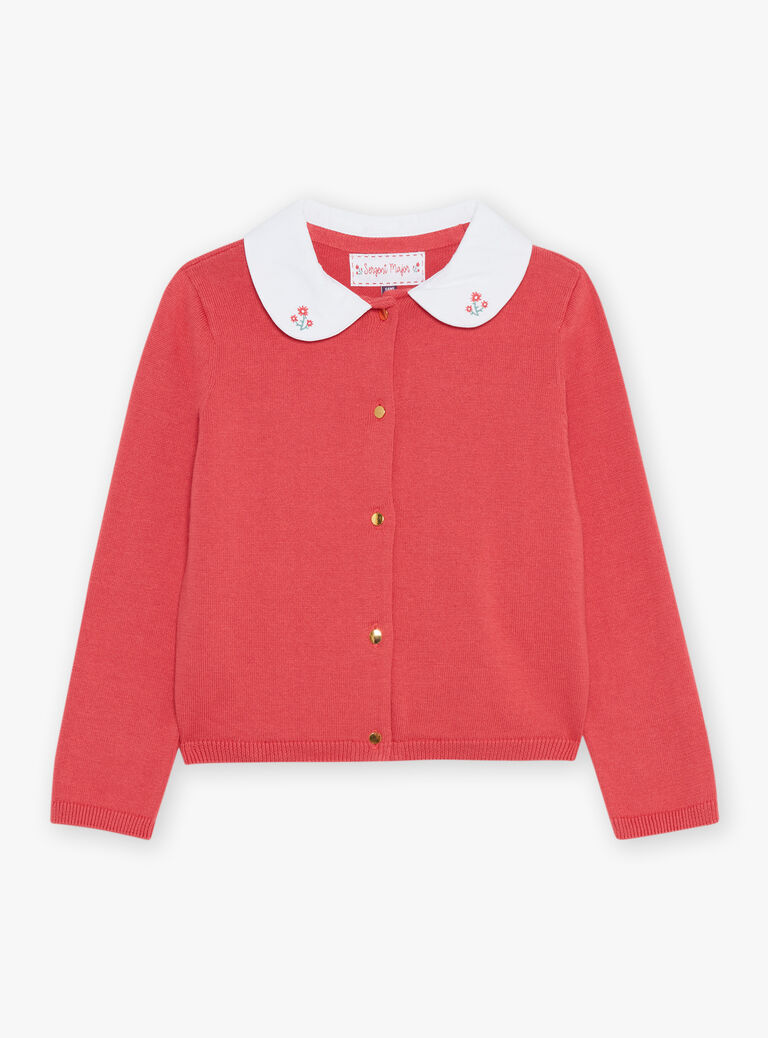 Cardigan rouge en coton